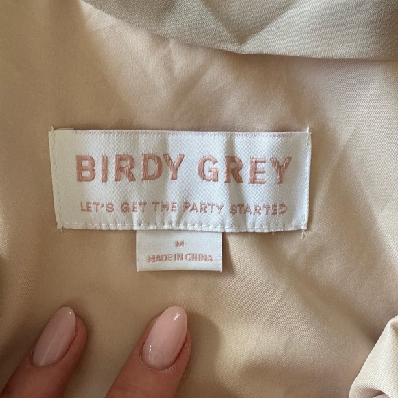 Birdy Grey Cream Tan Maxi Skirt with Slit - Picture 4 of 7